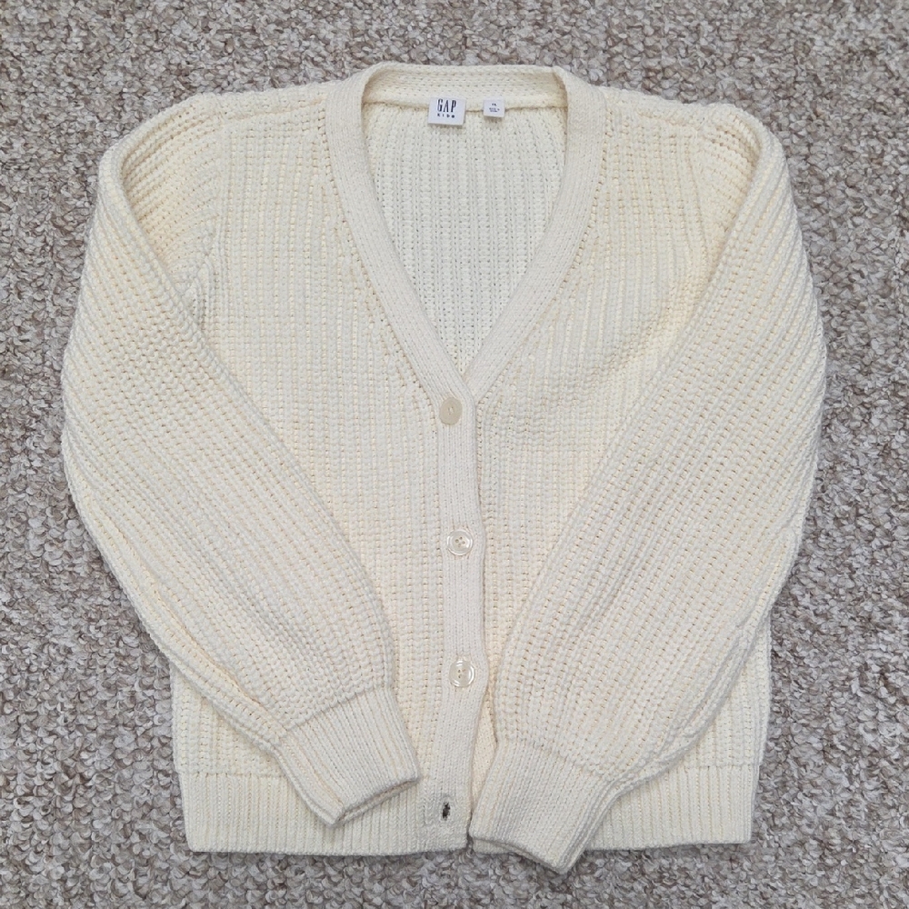 GAP Kids Cream Knit Cardigan